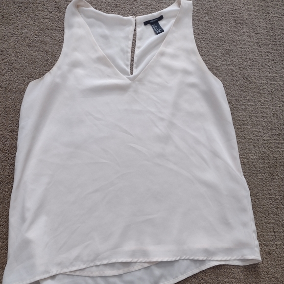 Forever 21 Tops - Forever 21 Cream Sleeveless Blouse